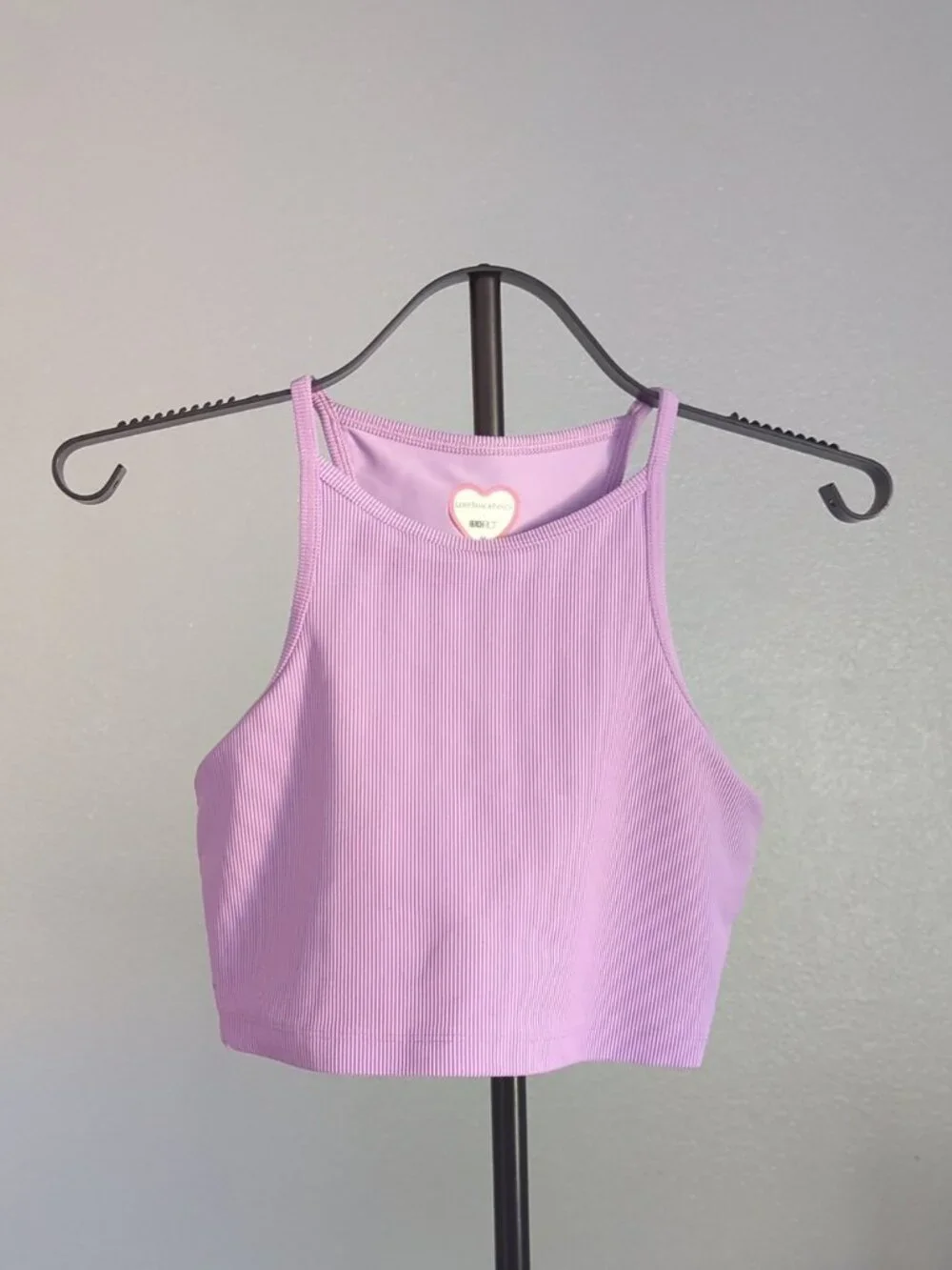 LoveShackFancy x Beach Riot Anna Tank Bra Lilac Purple Medium